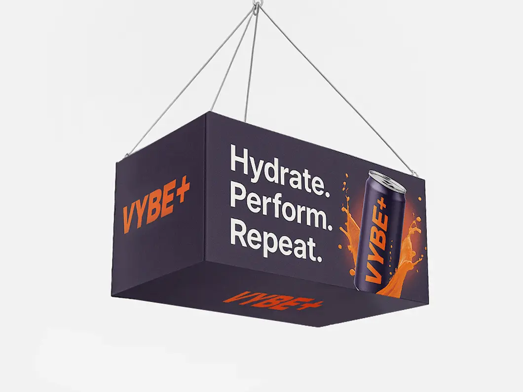 Rectangle Cube Tension Fabric Hanging Banners