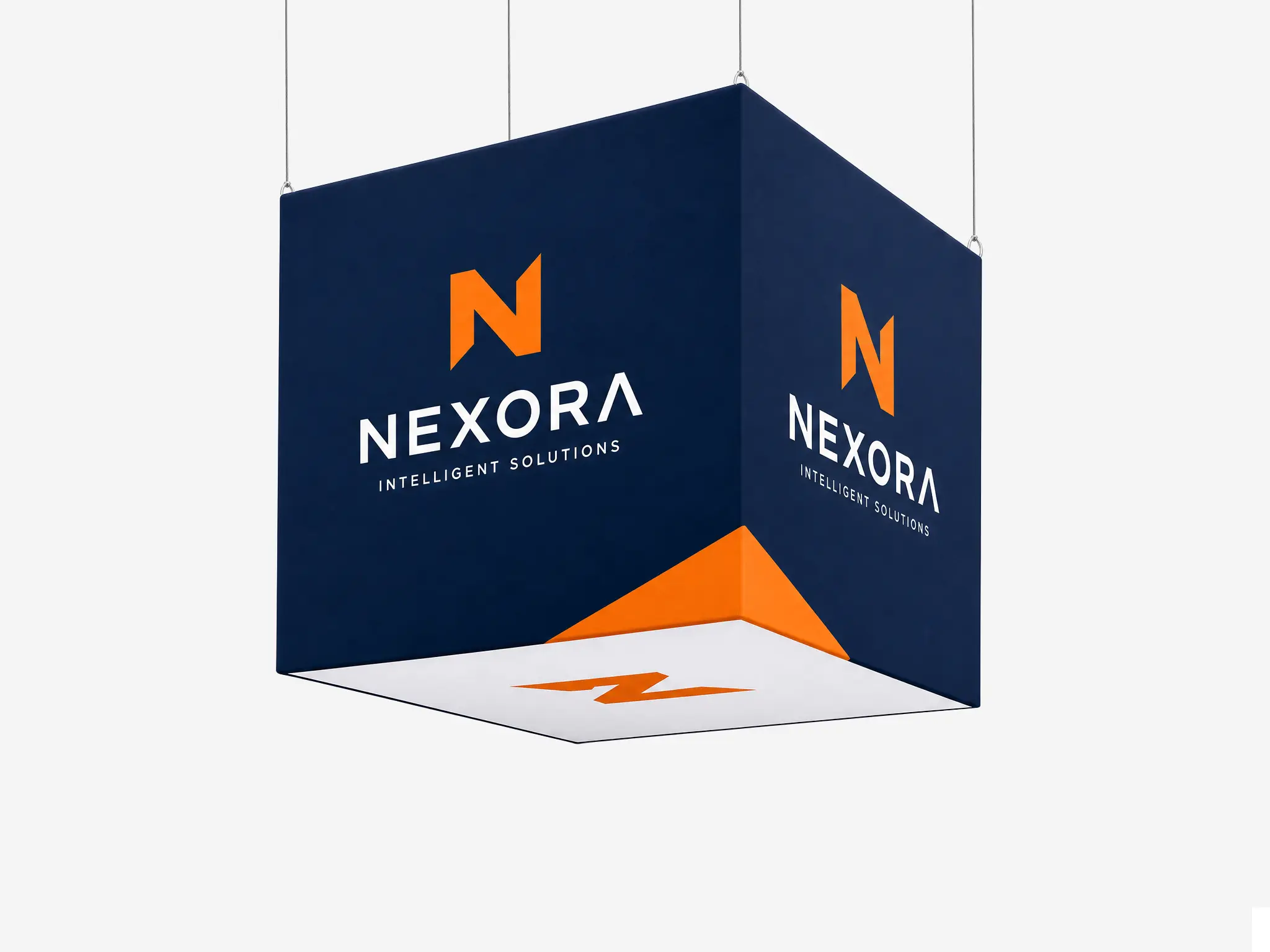 Square Cube Tension Fabric Hanging Banners