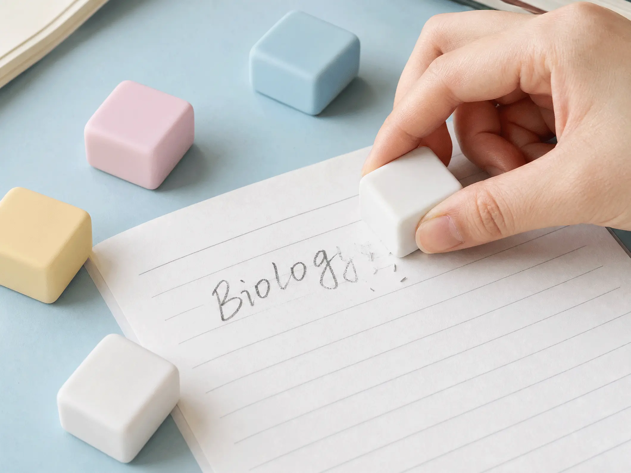 Cube Rubber Eraser Set - View 1