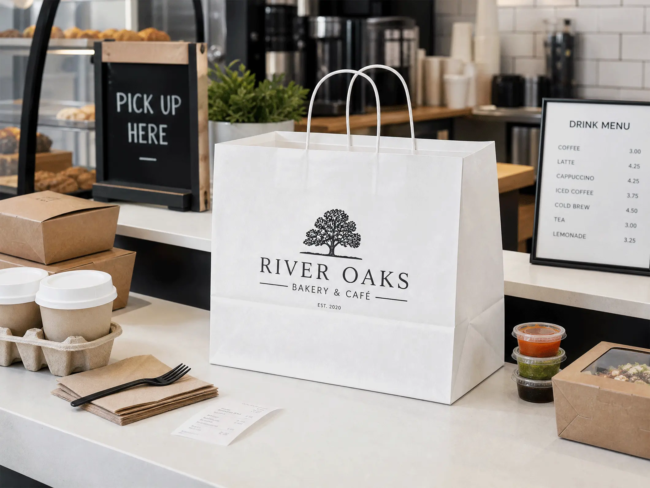 Kraft Takeout Paper Bags - Overview