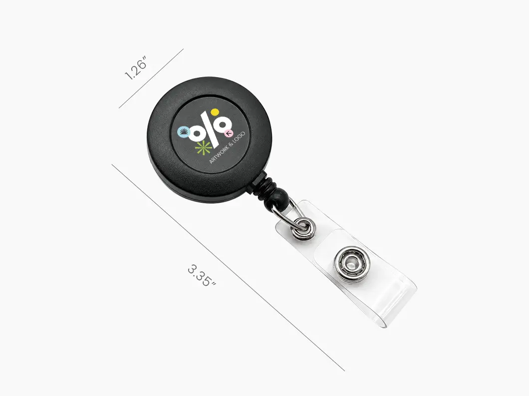 Retractable Badge Holder with Slide Clip - View 2