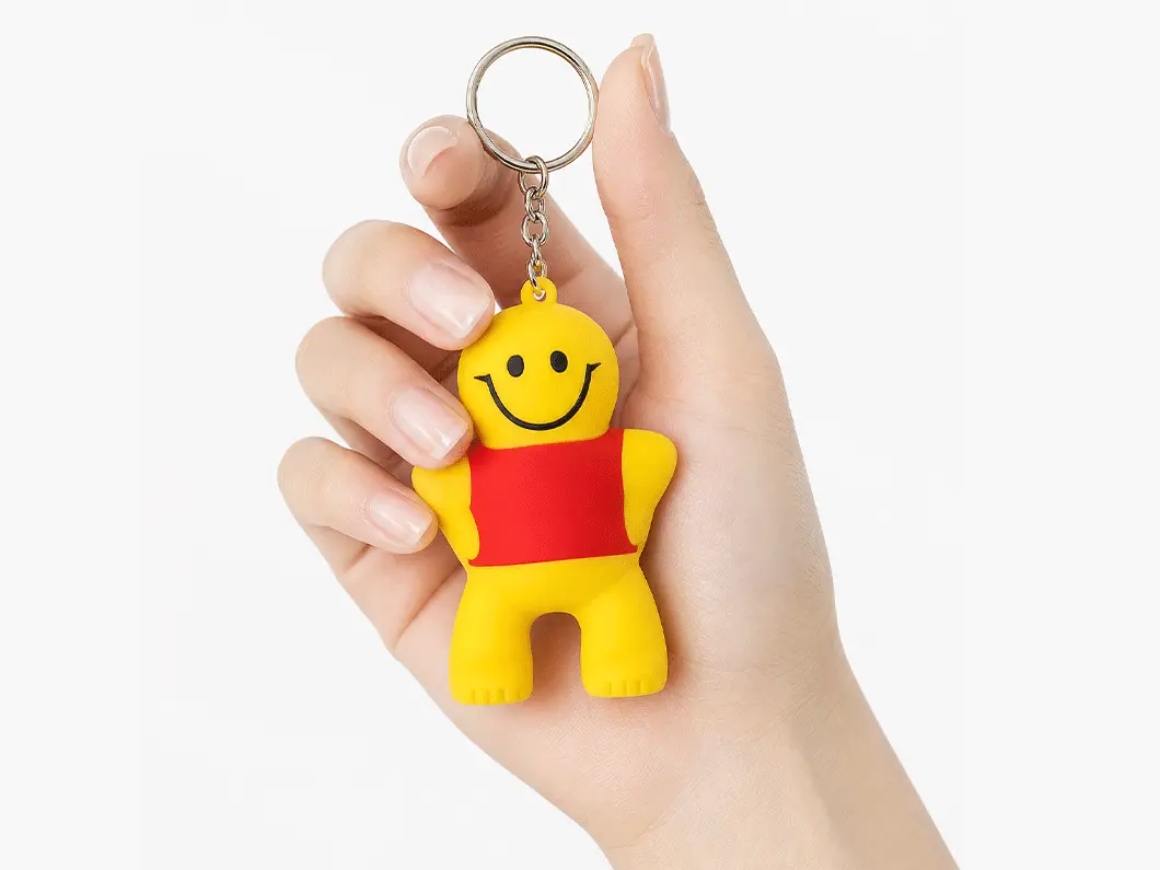 Smiley Man Stress Reliever Keychain - View 2