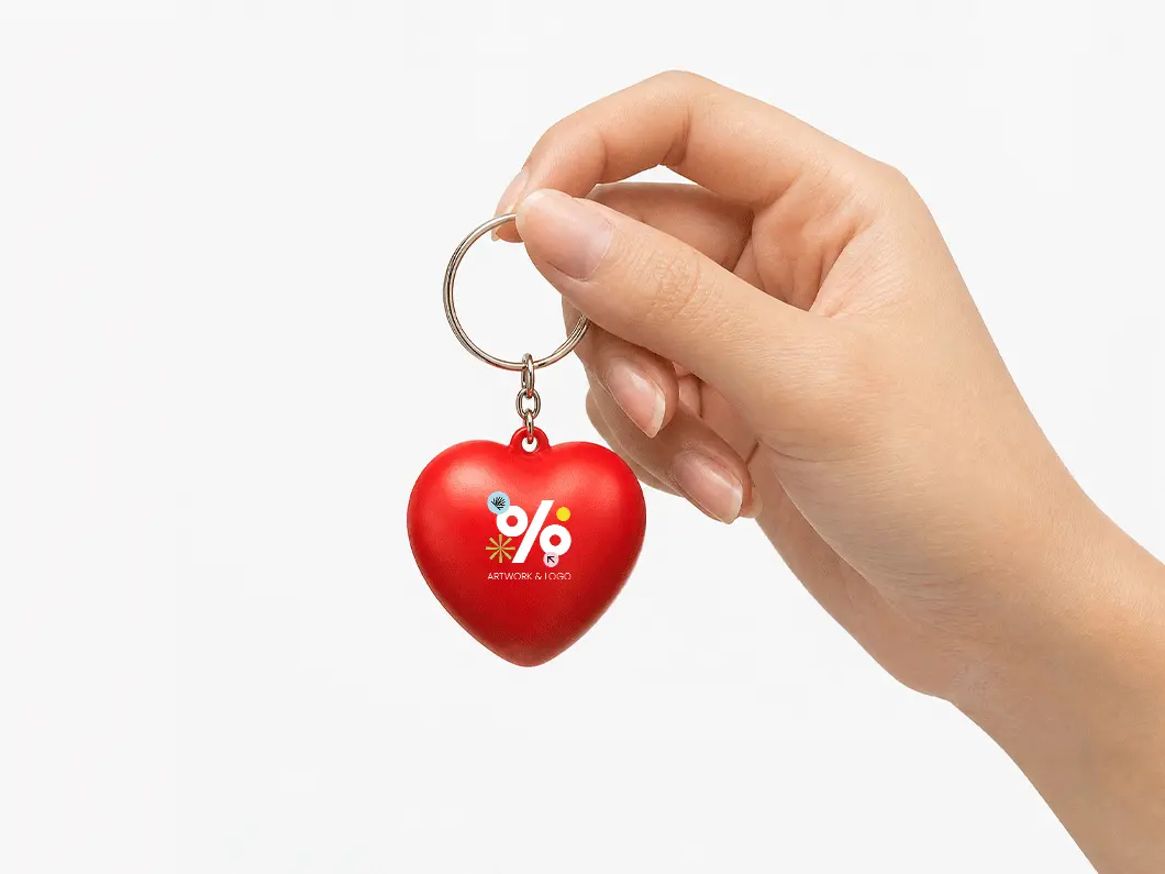 Heart Stress Reliever Keychain - View 3