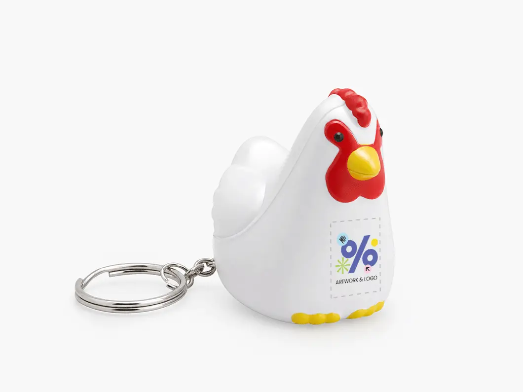 Rooster Stress Reliever Keychain - Overview