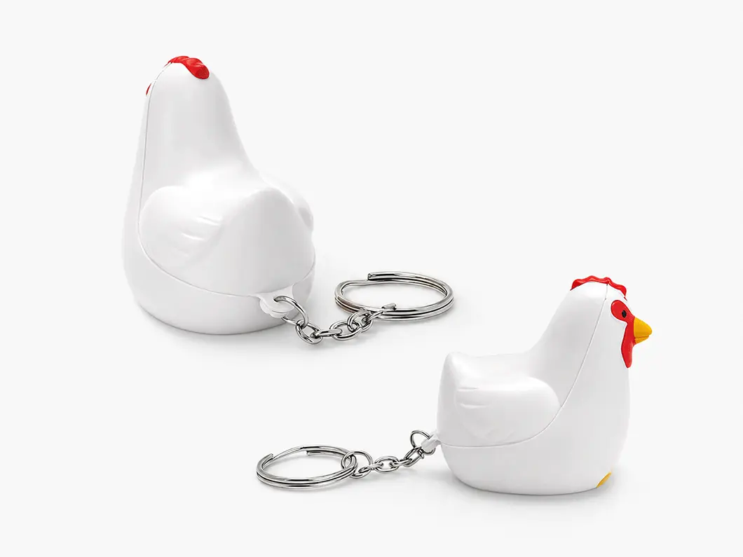 Rooster Stress Reliever Keychain - View 3
