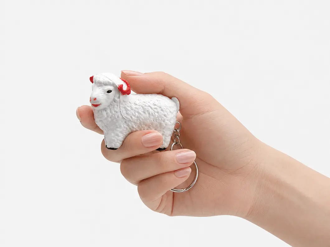 Sheep Stress Reliever Keychain - View 2