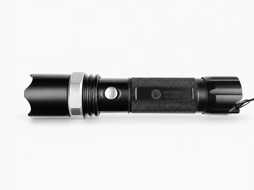 Aluminum LED Flashlight with 3 Lighting Modes - View 3