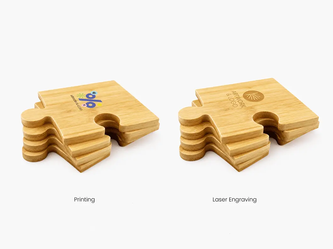Bamboo Puzzle Coaster Set - View 3