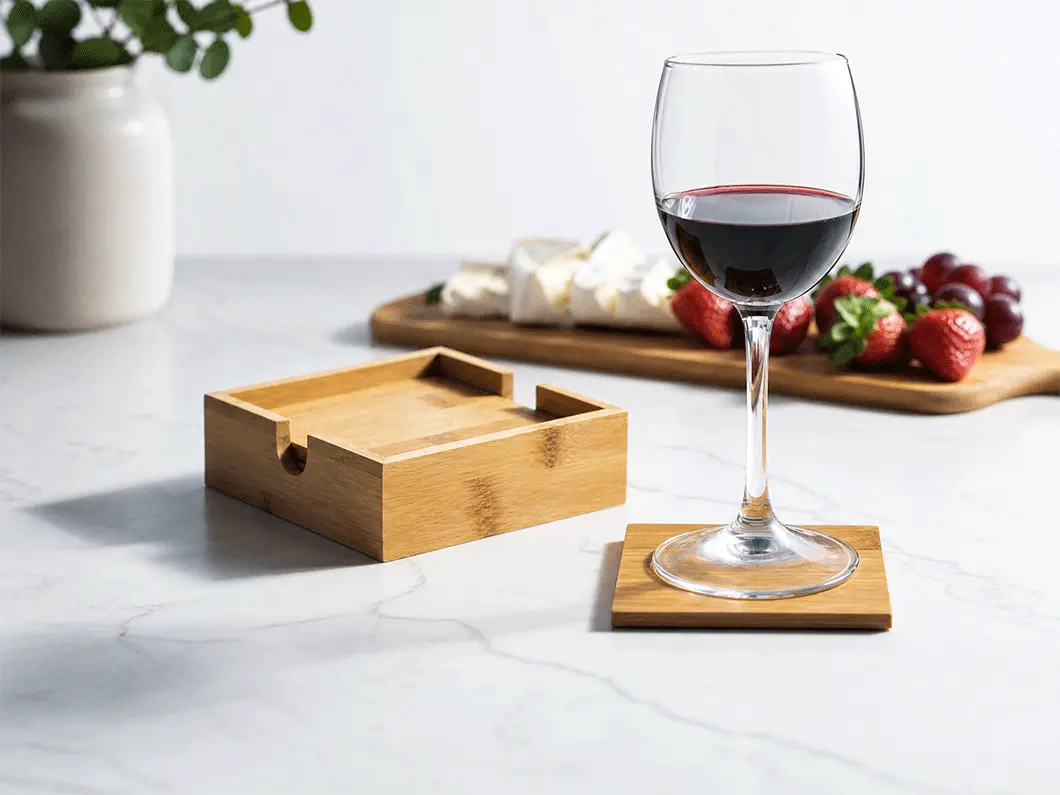Bamboo Coaster Set - View 1