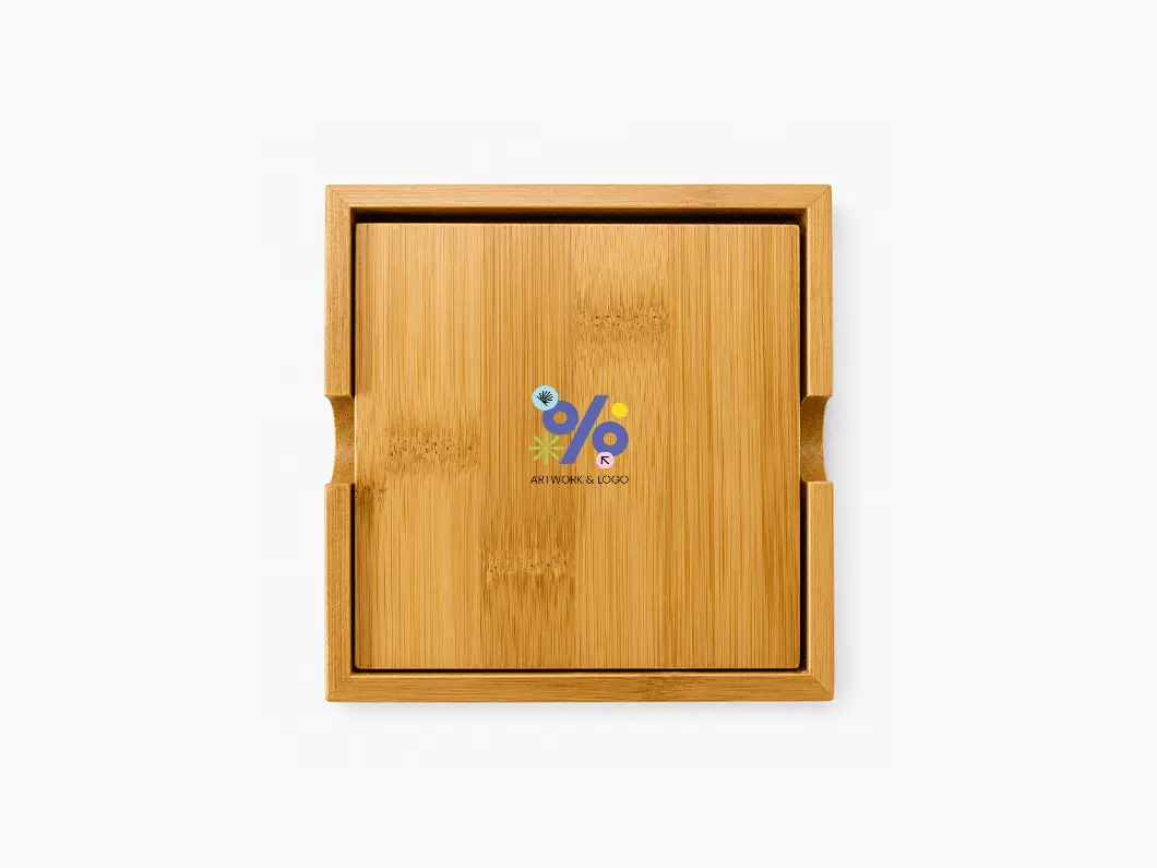 Bamboo Coaster Set - View 3