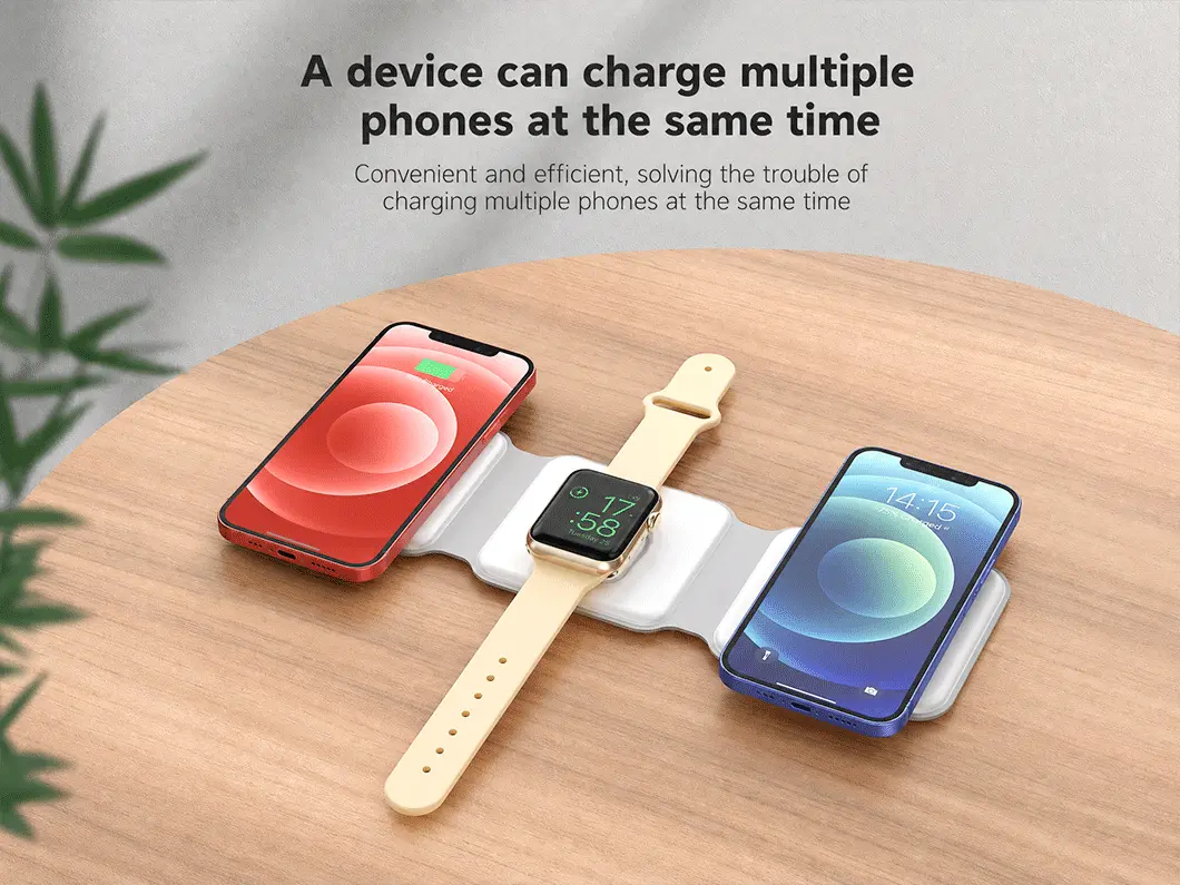 15W 3-in-1 Magnetic Wireless Charging Stand - View 1