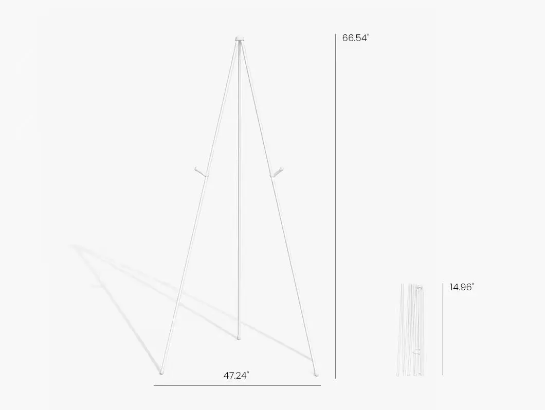 Metal Display Easel (White) - View 2