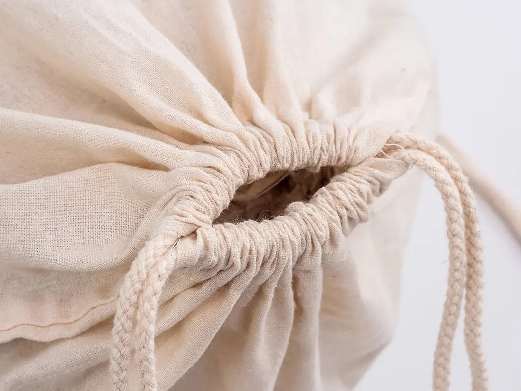 Lightweight Cotton Drawstring Backpacks - View 4