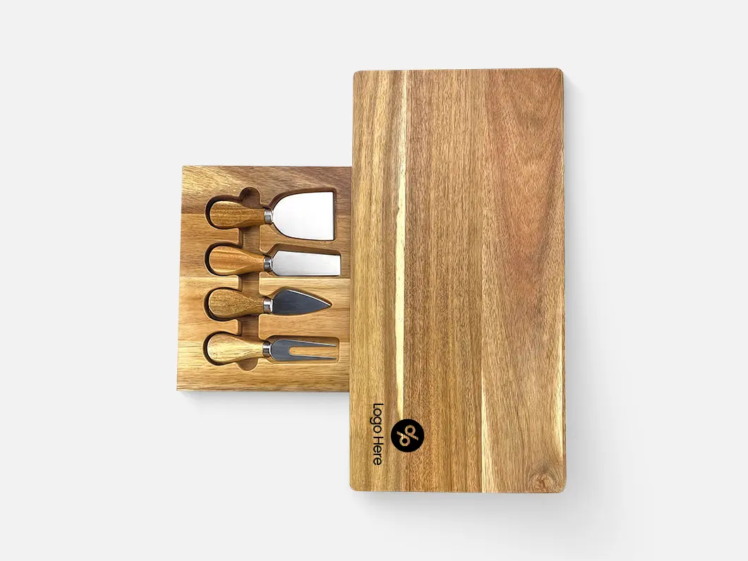Acacia Cheese Board & Knife Gift Set - View 4