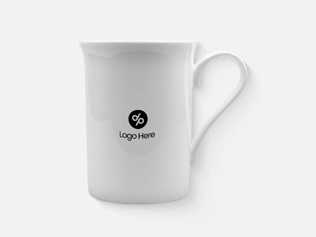 12oz Classic White Porcelain Tall Mug