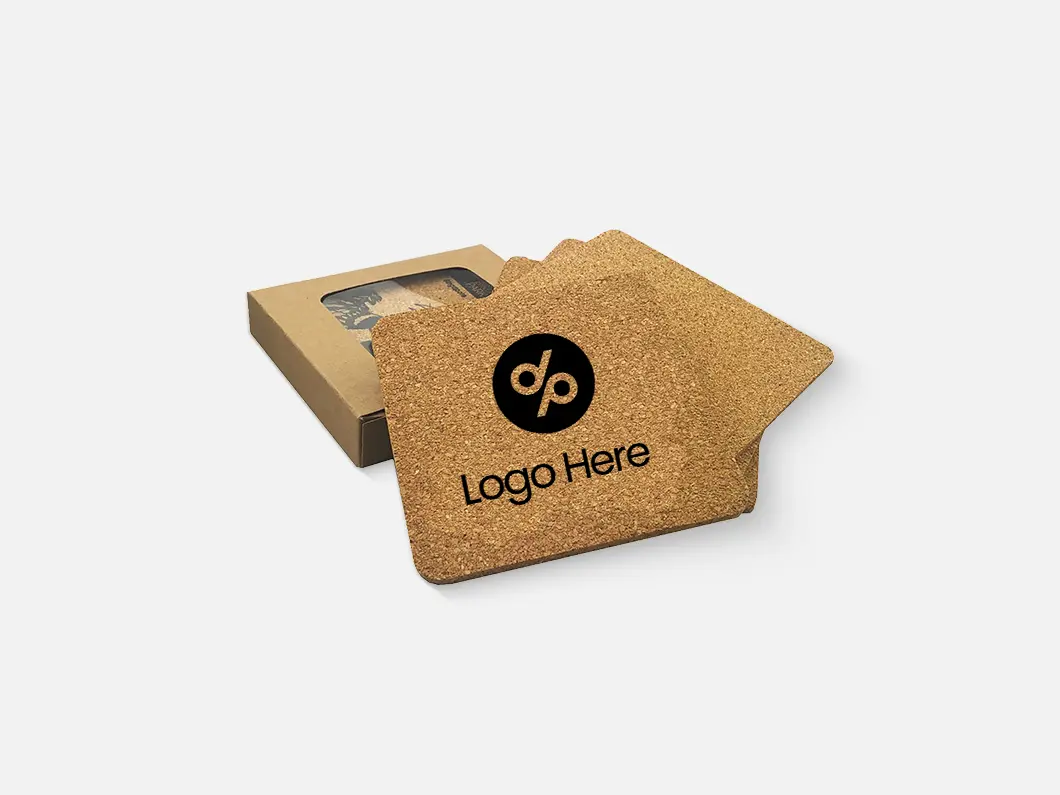 Square Cork Coaster Set - Overview