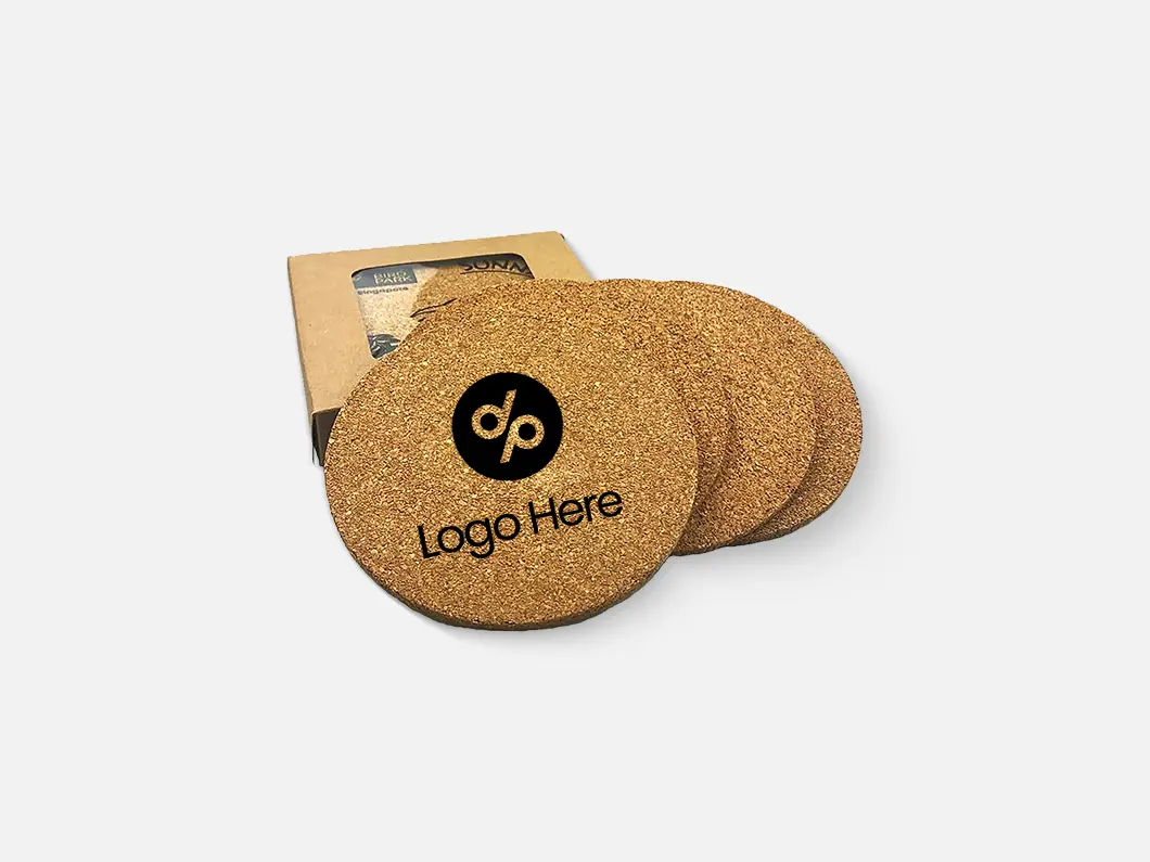 Round Cork Coaster Set - Overview