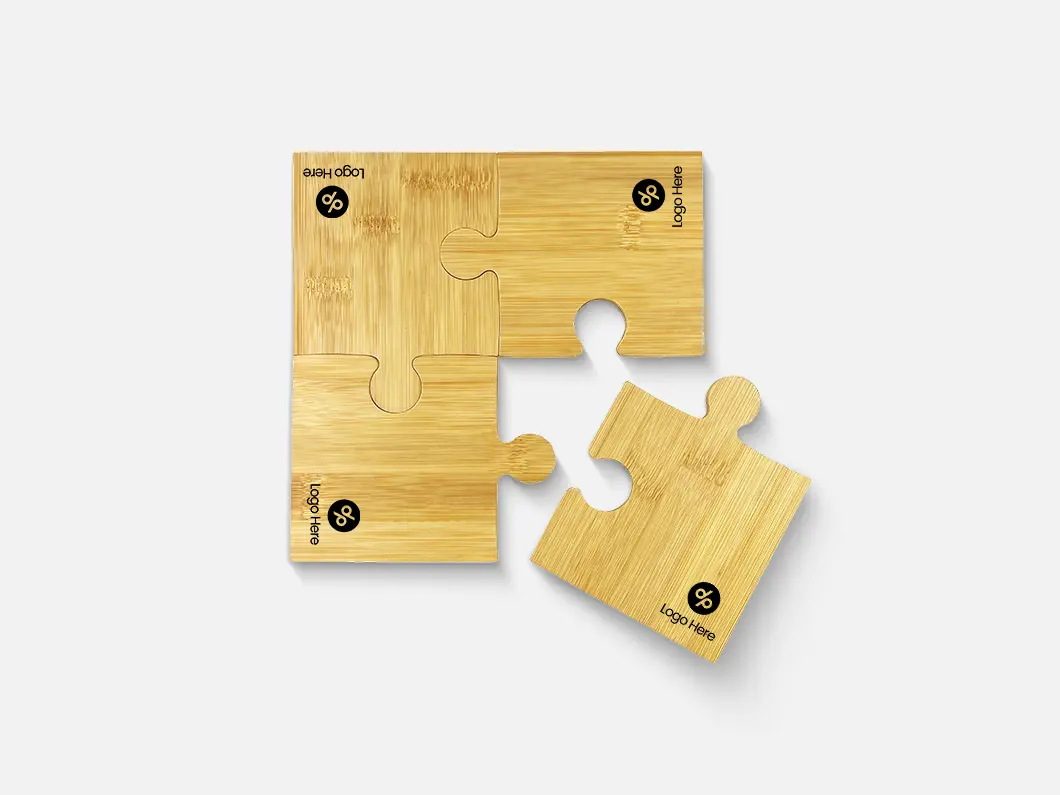 Bamboo Puzzle Coaster Set