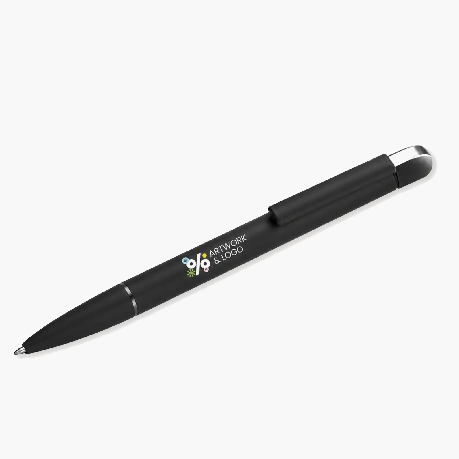 Matte Black Stainless Steel Click Ballpoint Pen