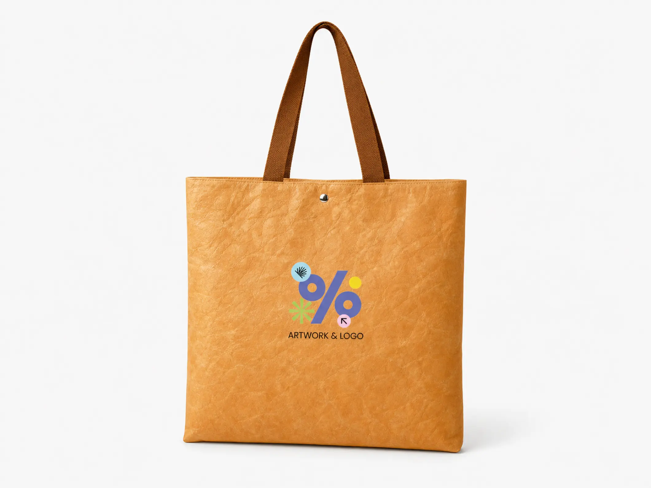 Custom Crinkled Paper-Feel Tote Bags