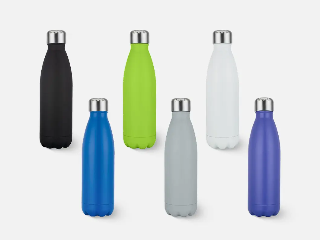 17oz Cola-Shaped Stainless Steel Insulated Water Bottle - View 1