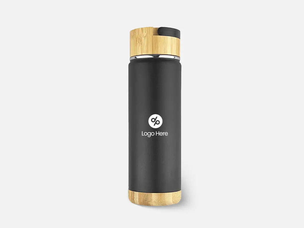 15oz Bamboo Lid Insulated Stainless Steel Water Bottle - View 6