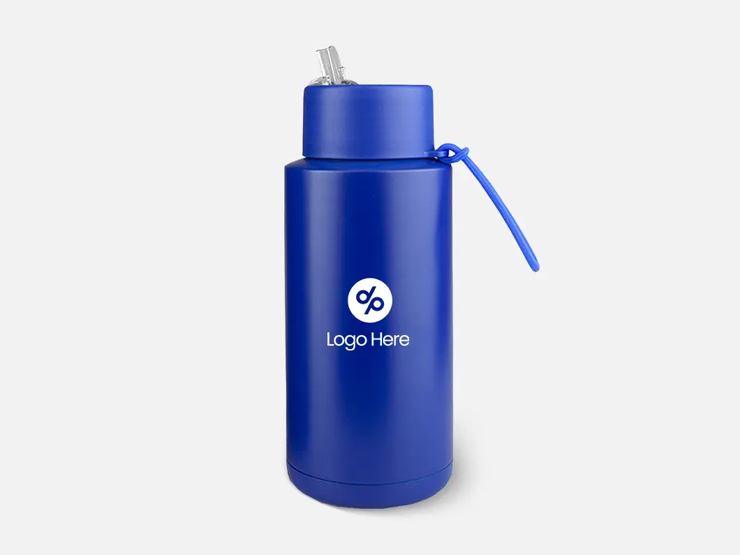 34oz Vacuum Insulated Straw Bottle with Silicone Carry Loop - View 2