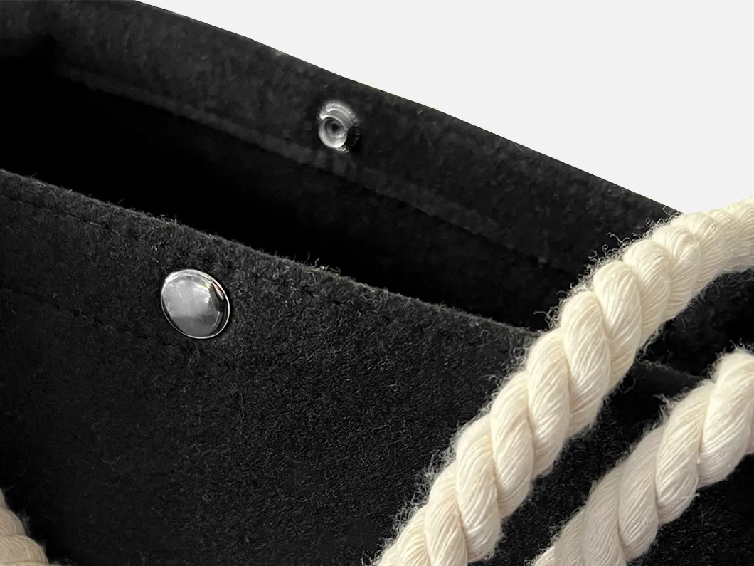 Felt Rope Handle Tote Bag - View 3