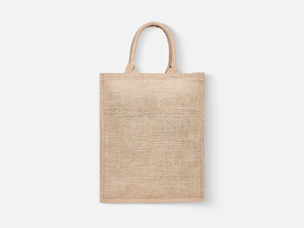 Two-Tone Jute Tote Bag - View 3