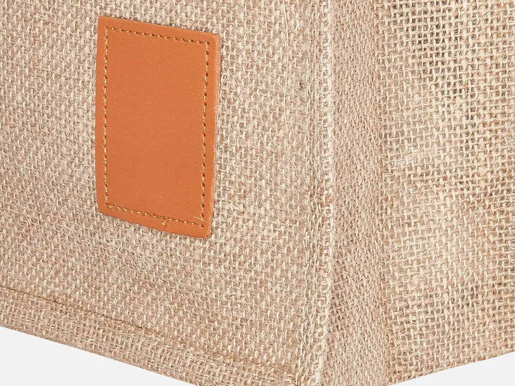 Two-Tone Jute Tote Bag - View 5