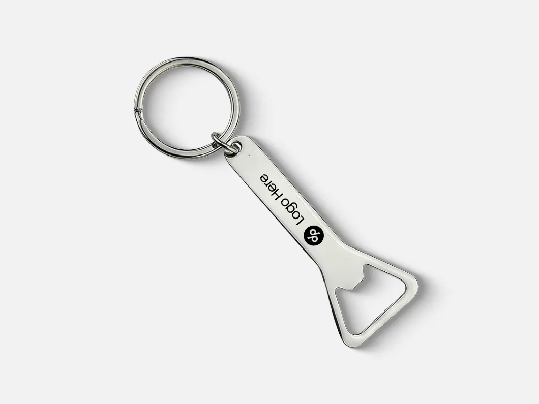 Y-Shaped Zinc Alloy Bottle Opener Keychain - View 1