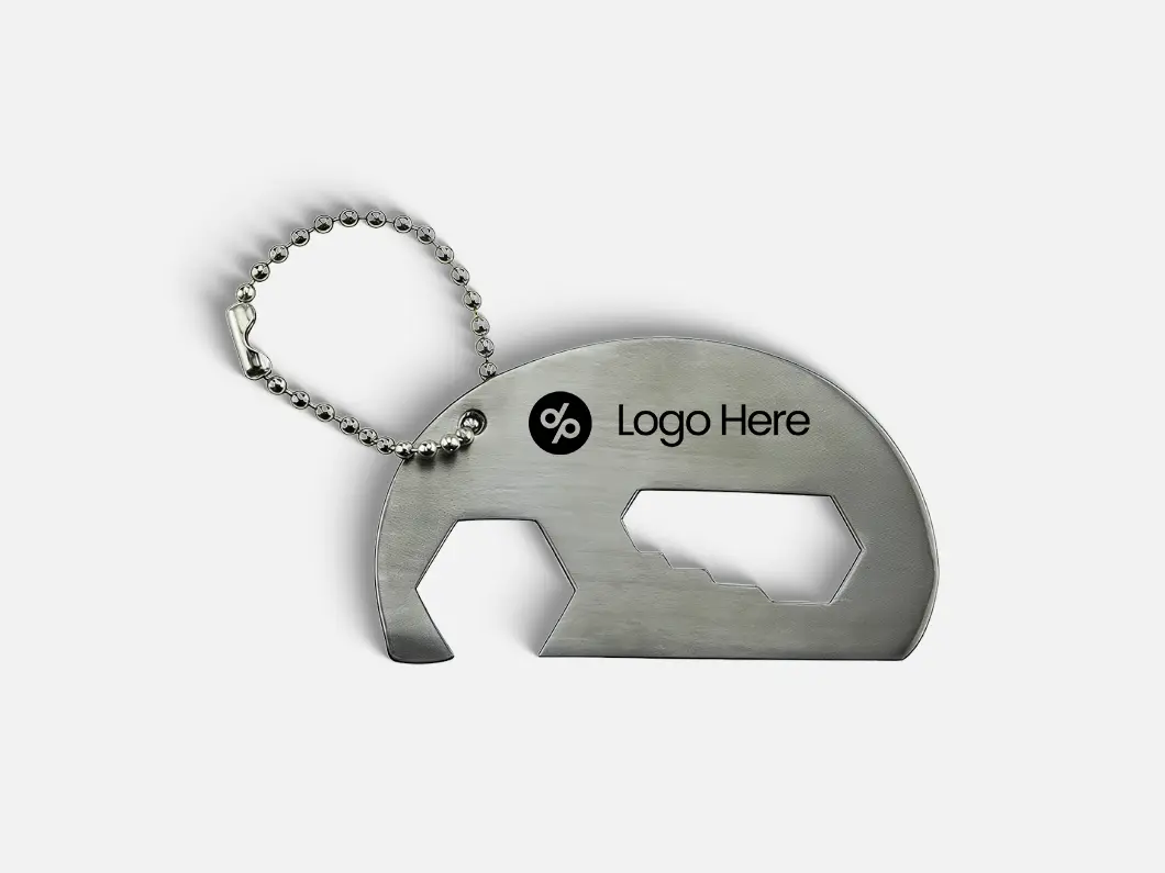 Elephant Shaped Stainless Steel Bottle Opener Keychain - Overview