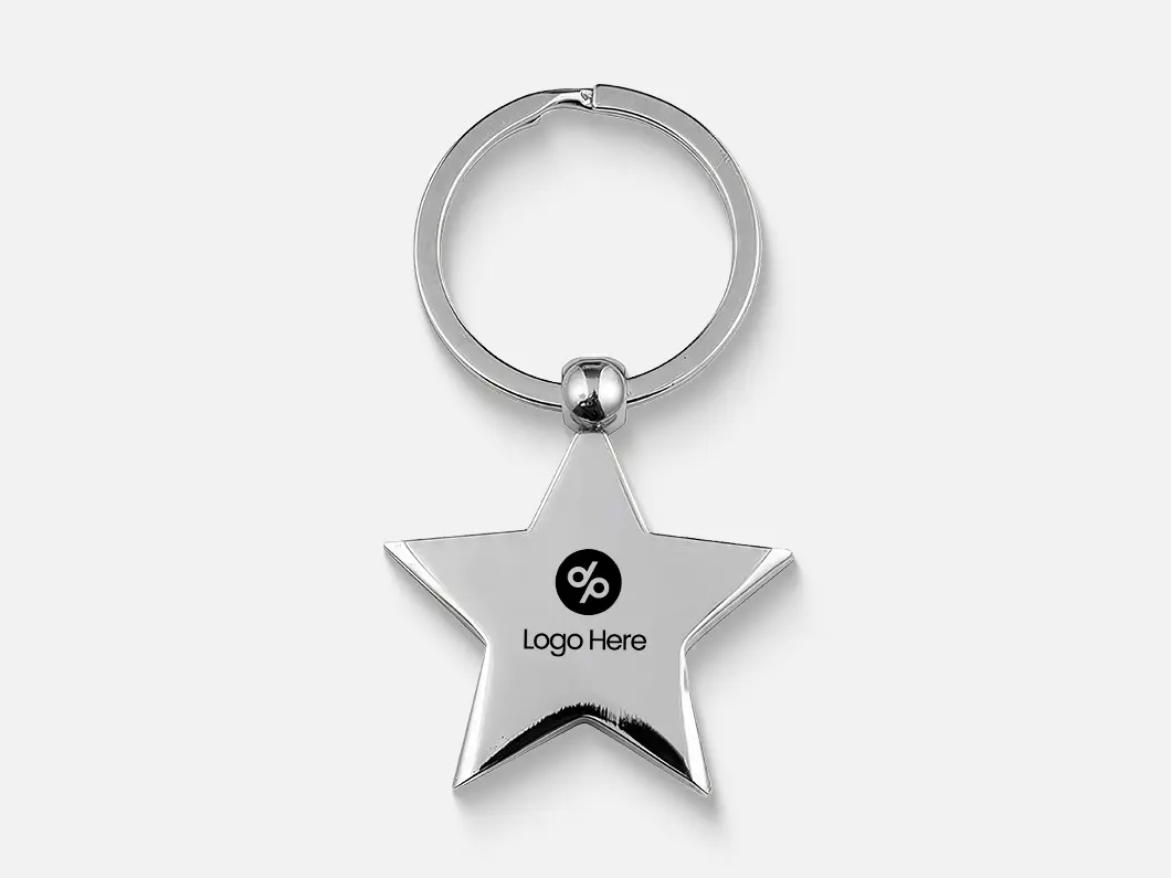 Star-Shaped Metal Keychain - Overview