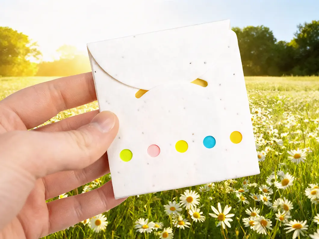 Plantable Seed Paper Sticky Note Pad - View 3