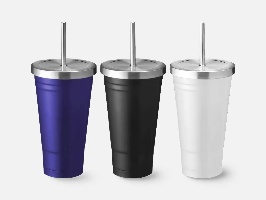 17oz Stainless Double-Wall Straw Tumbler - Overview