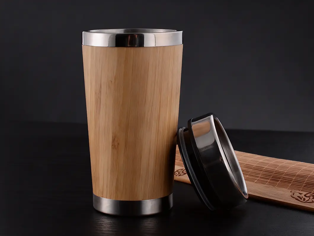 Bamboo 12oz Stainless Tumbler - View 1