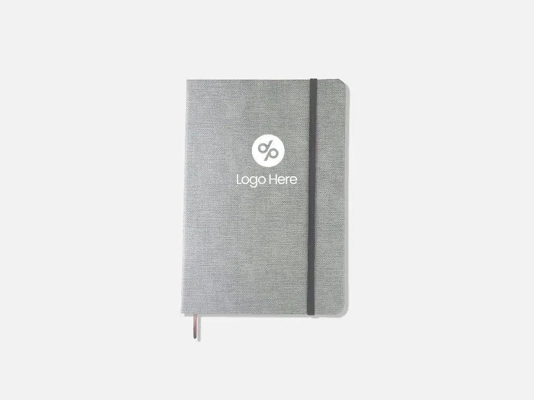 Textured PU Notebook with Elastic Band - View 2