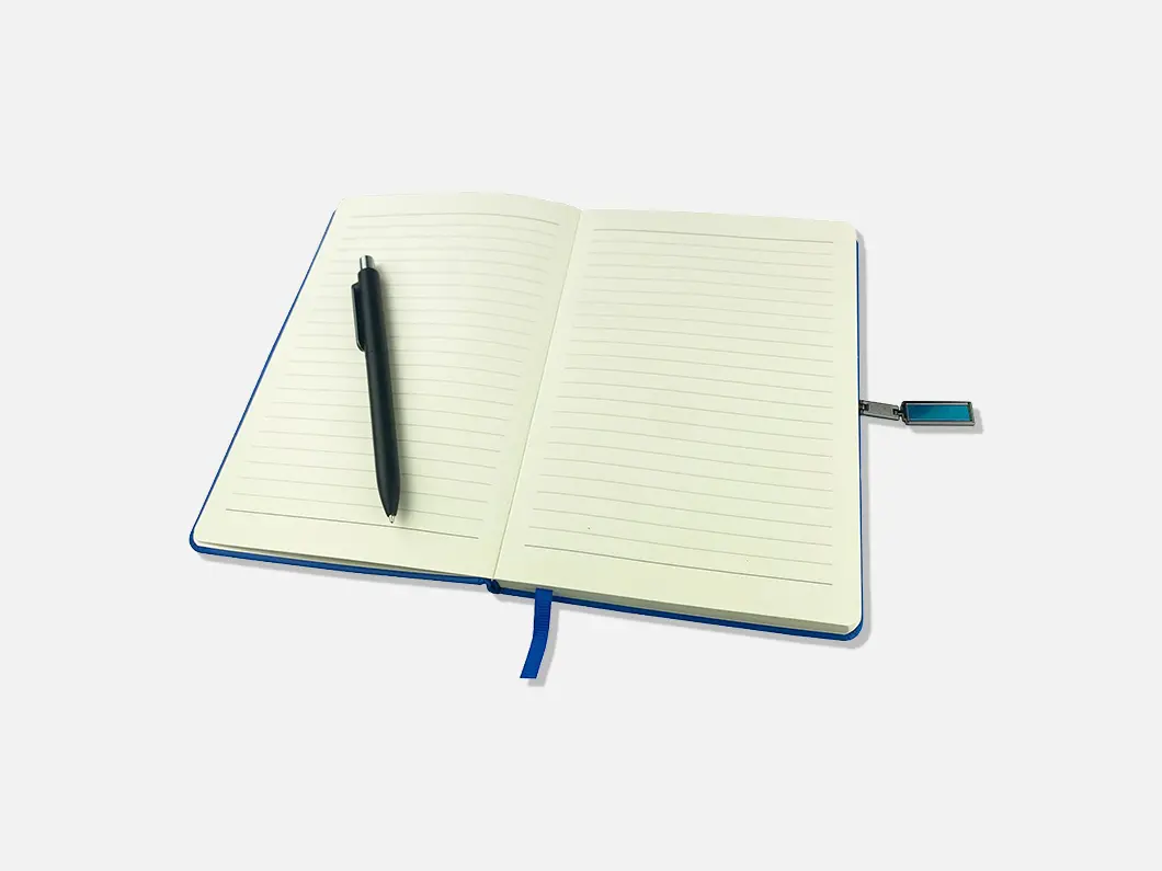PU Notebook with Lined Pages - View 2