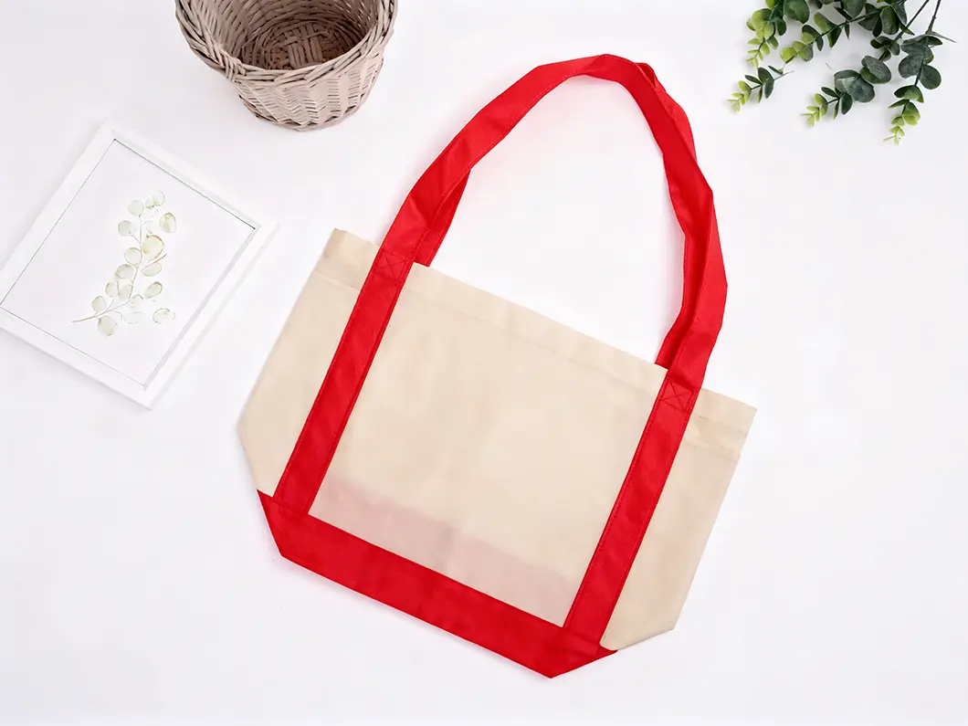 Non-Woven Tote Bag with Contrast Handles - View 2