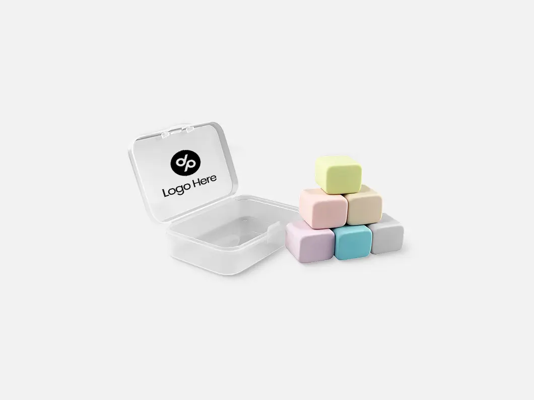 Cube Rubber Eraser Set - View 3