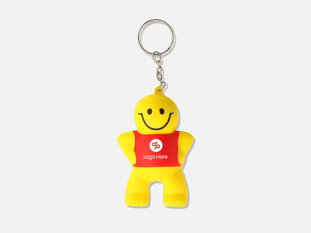 Smiley Man Stress Reliever Keychain - Overview
