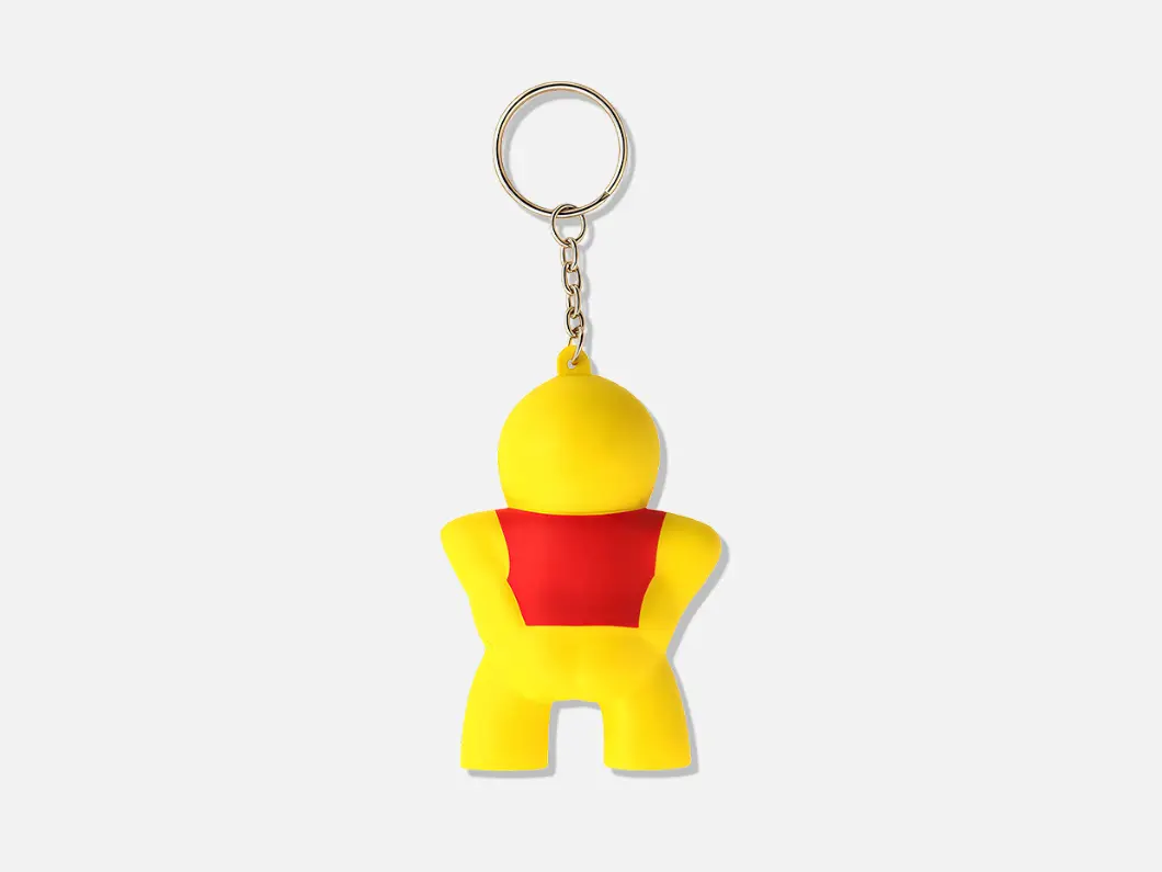 Smiley Man Stress Reliever Keychain - View 2