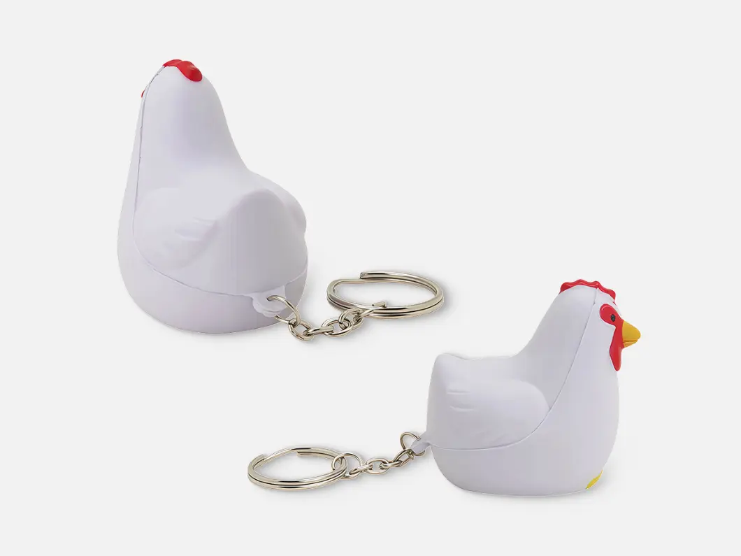 Rooster Stress Reliever Keychain - View 1
