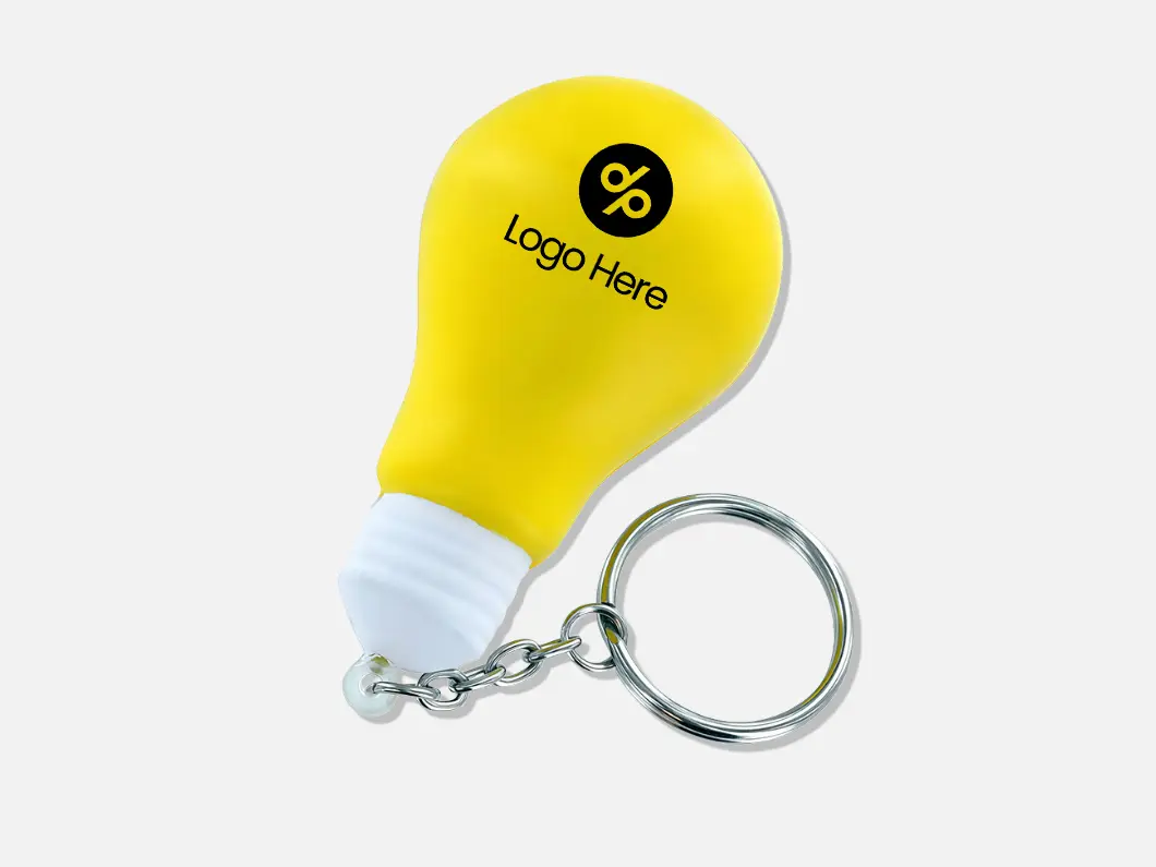 Light Bulb Stress Reliever Keychain