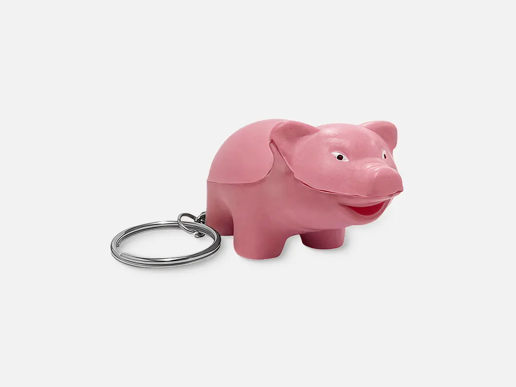 Pig Stress Reliever Keychain - View 2