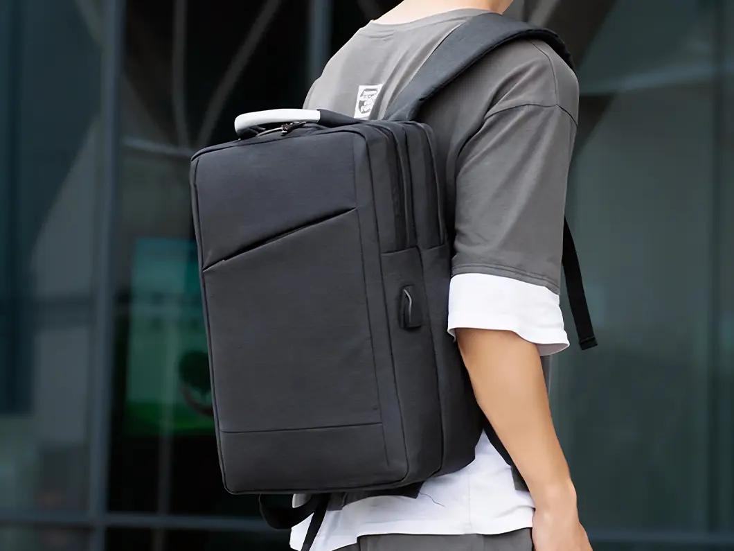 Minimalist Business Laptop Backpack with USB - View 2