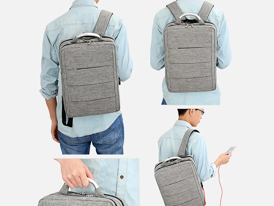 Business Laptop Backpack with USB Charging - View 2