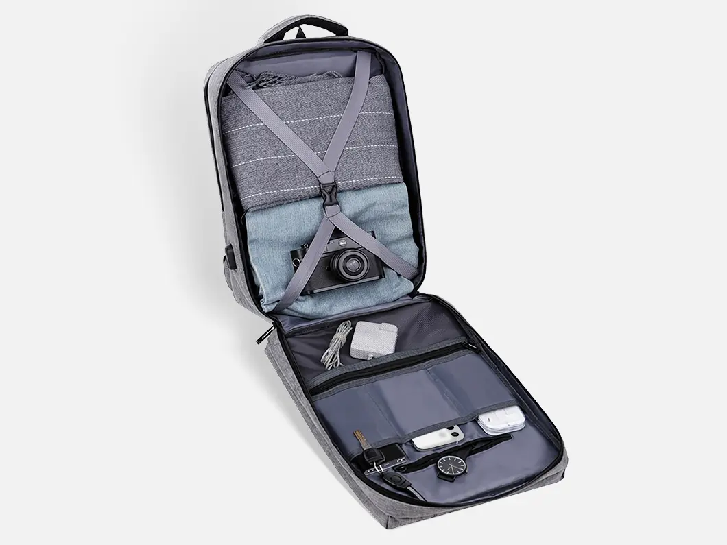 Multi-Compartment Laptop Backpack with USB - View 4