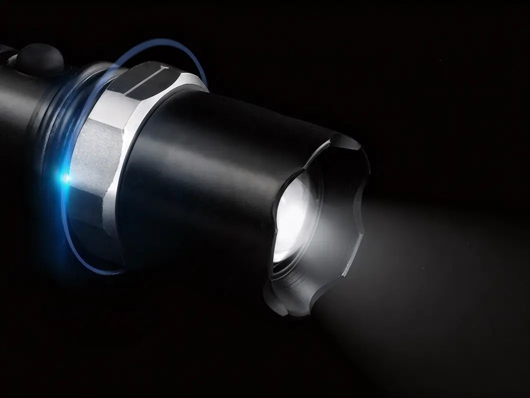 Aluminum LED Flashlight with 3 Lighting Modes - View 3