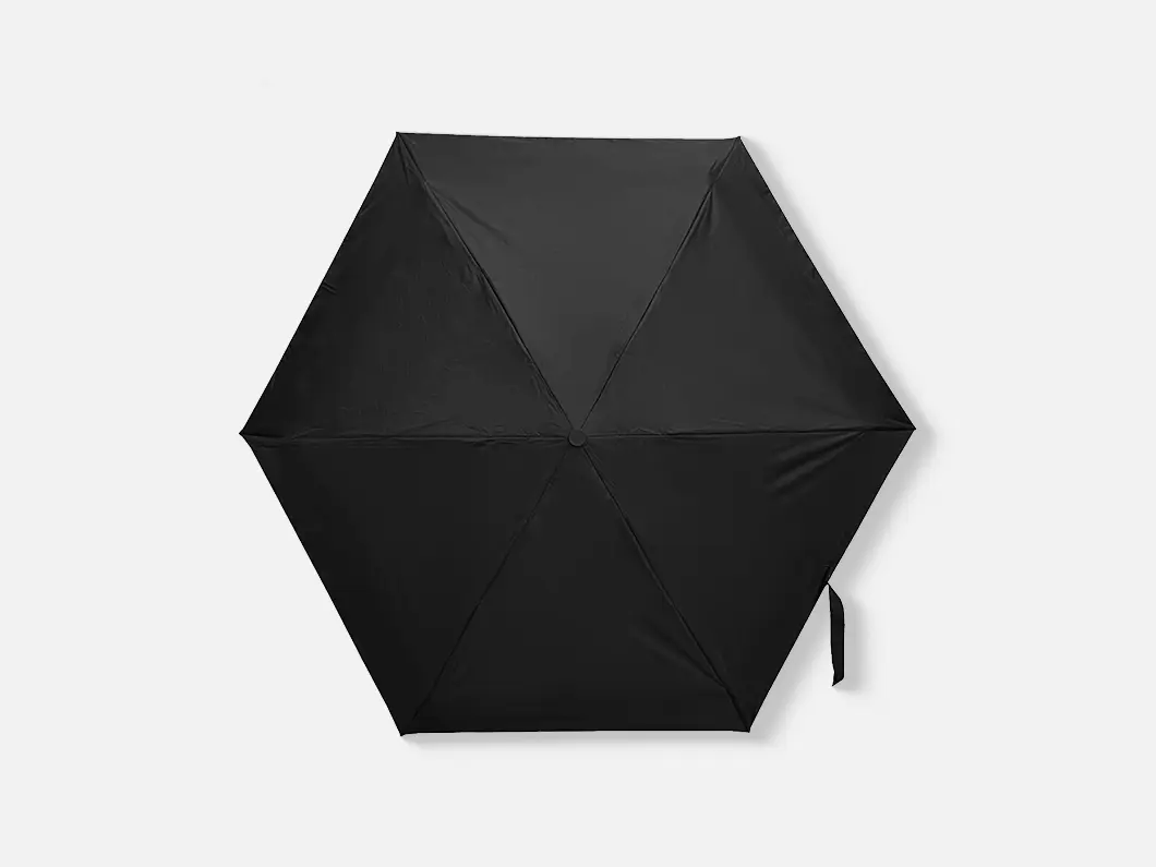 Tri-Fold Compact Umbrella with Hard Shell Case - View 1